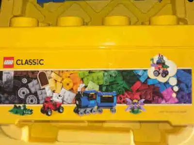 Keep your Lego collection neat and organized with this used Lego storage set! It features a vibrant...