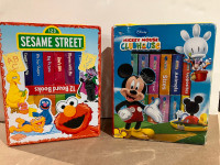 Disney Mickey Mouse/Sesame Street 12 Board Book Block Set (2)