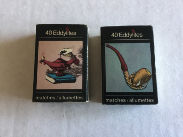 Vintage Eddylites boîte de 40 allumettes,10$ chaque dans Art et objets de collection  à Ville de Montréal