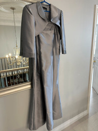 NEW Frascara grey long gown with studs 