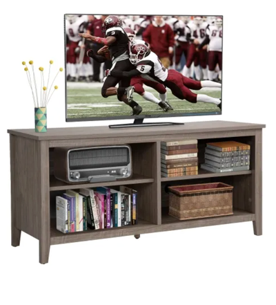 58" Wood TV Stand Cabinet 4-Shelf Storage, View more