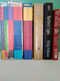 JK Rowling and Philip Pullman books