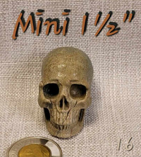 Mini Crâne Skullis de 1½" Jaspe naturel. Jasper Mini Skull.