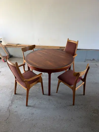vintage teak & rosewood dining table, View more
