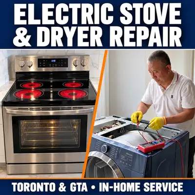 ​Electric Stove & Dryer Repair - $30 Inspection, View more