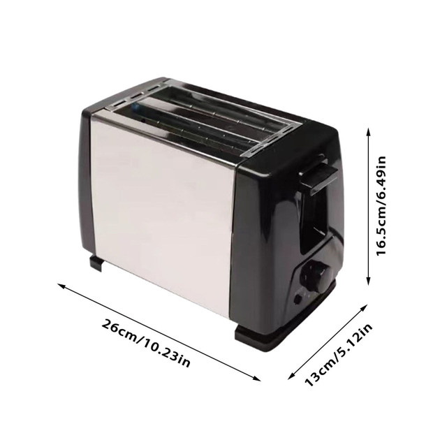 2 Slices Stainless Steel Double Slot Toaster with Bun Attachment in Toasters & Toaster Ovens in Mississauga / Peel Region - Image 2