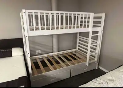 Space Saving Twin Bunk Bed with Storage Drawers, View more