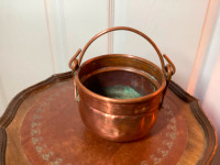 Vintage Copper Pot/Vase with a Handle 