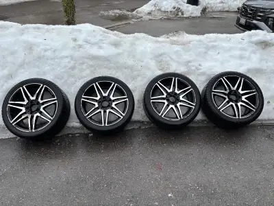 OEM Mercedes AMG rims and Nokian all season tires - Staggered wheels 225/40/R18 and 255/35/R18 - tir...