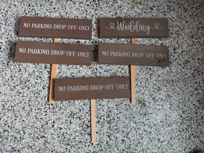 These were custom made and we used them once for our wedding (we placed in pylons) The vinyl on them...