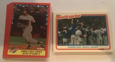MLB 1987, 1988 World Series 12 Card Sets. Twins, Dodgers Win., View more