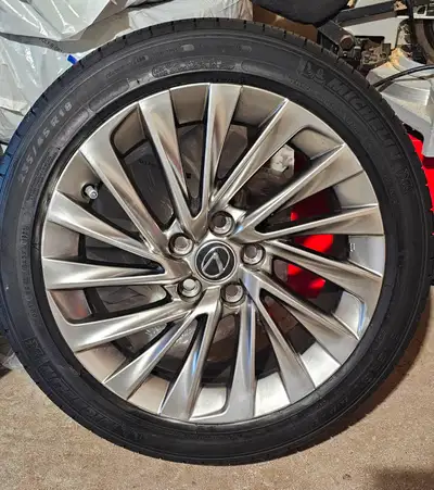 A set of 18" lexus oem rims,Michelin primacy 235/45R18 and tpms. rims without any cracks, no bending...