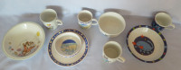 4 sets of porcelain dishes for children