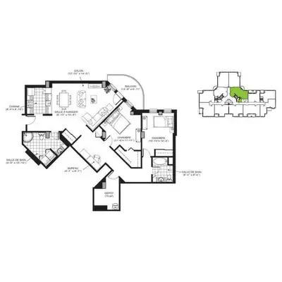 - 2 chambres, 2 salles de bain - Espace bureau et walk-in. - Non-chauffé, non-éclairé mais eau chaud...