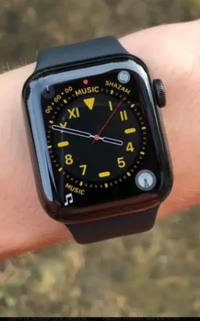 Black Apple Watch Series 5 Sz 44MM Selling due to upgrade Pickup Only Charge cord included