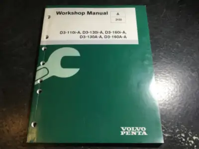 Volvo Penta D3-110, D3-130, D3-160 Marine Diesel Engines Manual, View more