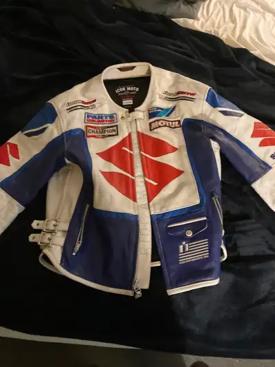 Icon motorcycle race, jacket, GSXR Suzuki Size xl 120$