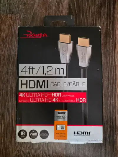 Rocketfish 1.2m (4ft.) 4K Ultra HD HDMI Cable - Only at Best Buy, View more