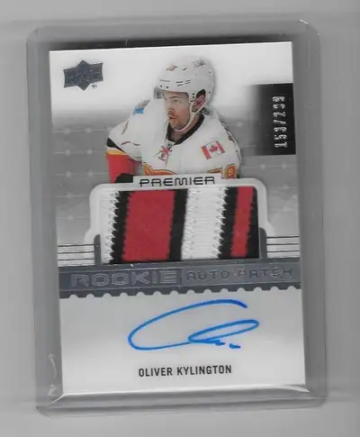 FOR SALE 2016-17 UPPER DECK PREMIER OLIVER KYLINGTON ROOKIE PATCH AUTO 153/299 S/H $3.00 Standard Ma...