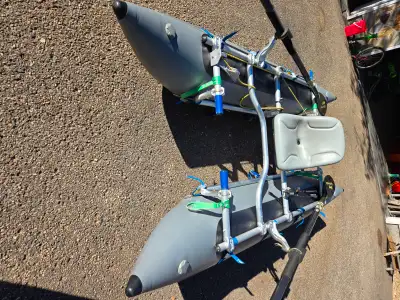 White water Pontoon Boat .NRS Frame With NRS Anchor System Oar towers and seat. 10 ft. Maxxom Pontoo...