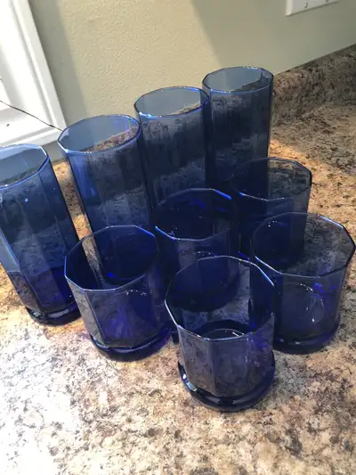 COBALT BLUE GLASSES - 9 in total, View more