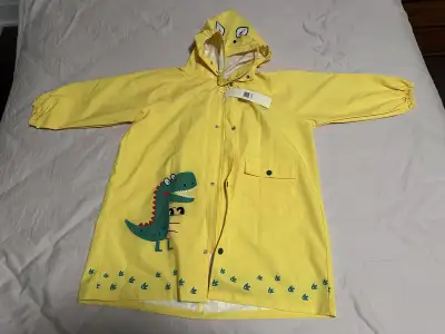 Brand New Kids Yellow Dinosaur Raincoat size L age 6-10, View more