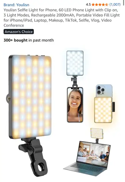 Youlisn Selfie Light, View more