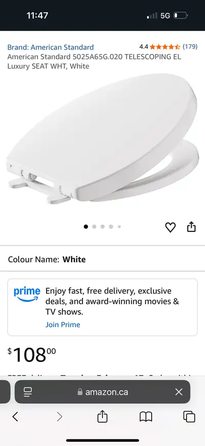 American Standard Toilet Seat, View more