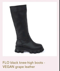 Flo knee high boots vegan leather