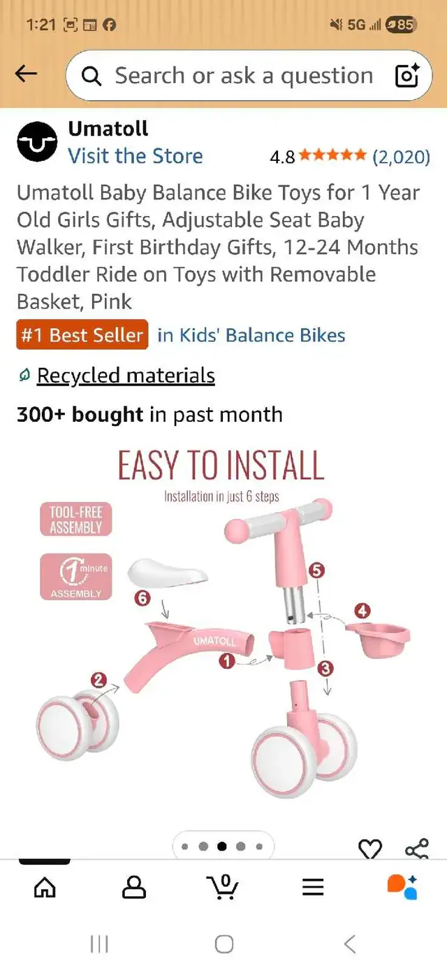 Toddlers Balance Bike in Kids in London - Image 7