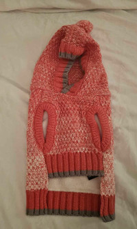 Pink, White and Grey Bailey & Bella Dog Sweater