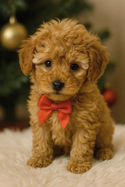 Apricot toy poodle puppies ready to go, View more