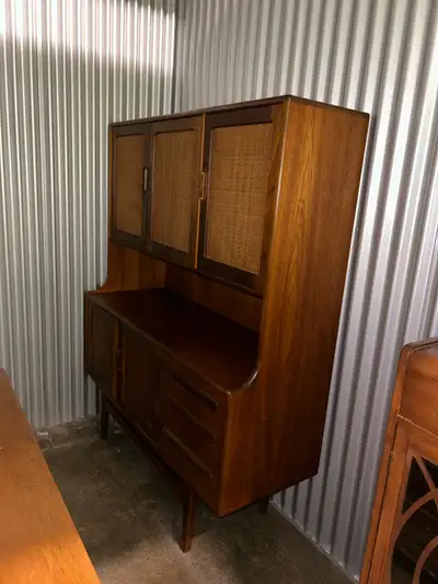 MCM Teak & Rattan G Plan Fresco Highboard/Cocktail Cabinet, View more