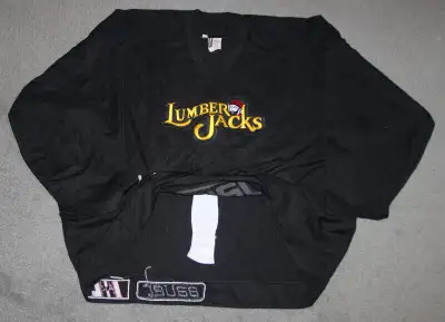 GAME WORN IHL 1993 JOCK CALLANDER CLEVELAND LUMBERJACKS JERSEY, View more