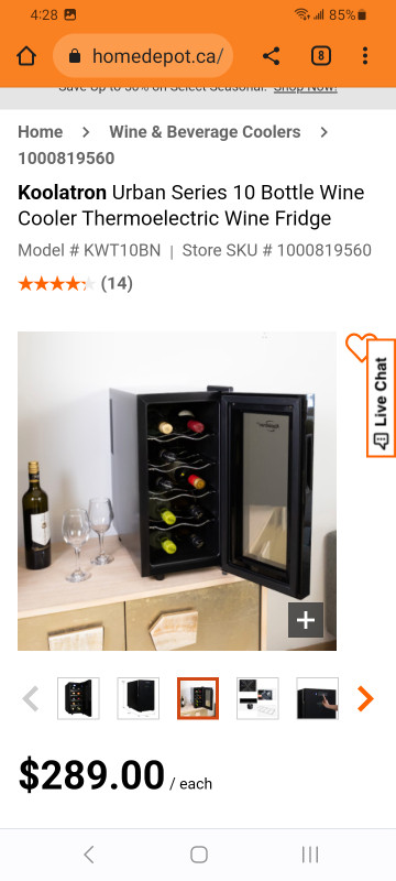 Koolatron Urban Series 10 bottle wine fridge.  Brand new in box. in Refrigerators in City of Halifax - Image 2