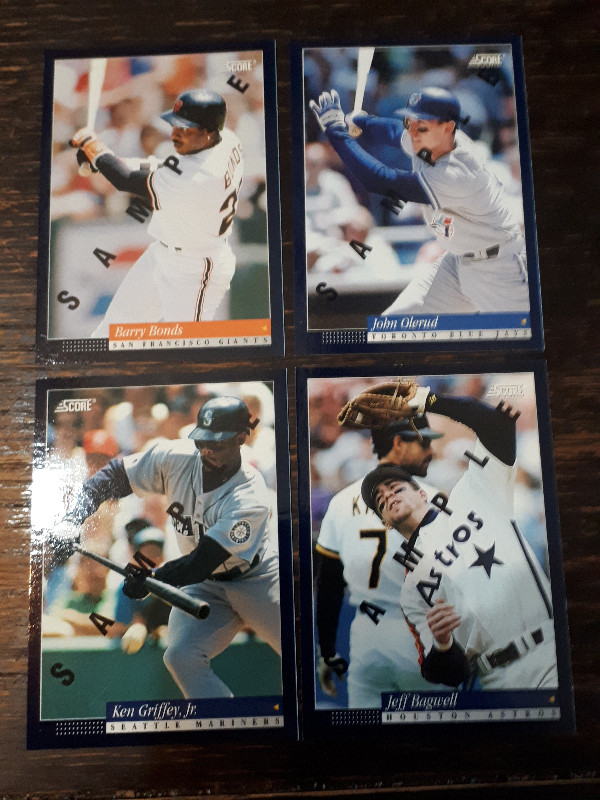 1993 Score Baseball "Sample" Promo 8 Card Complete Set in Arts & Collectibles in Chatham-Kent