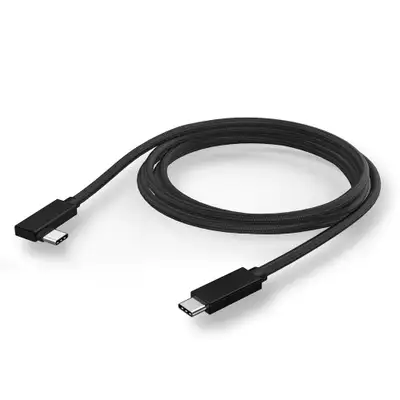 Long 10' USB-C to Right-Angle USB-C cable, View more