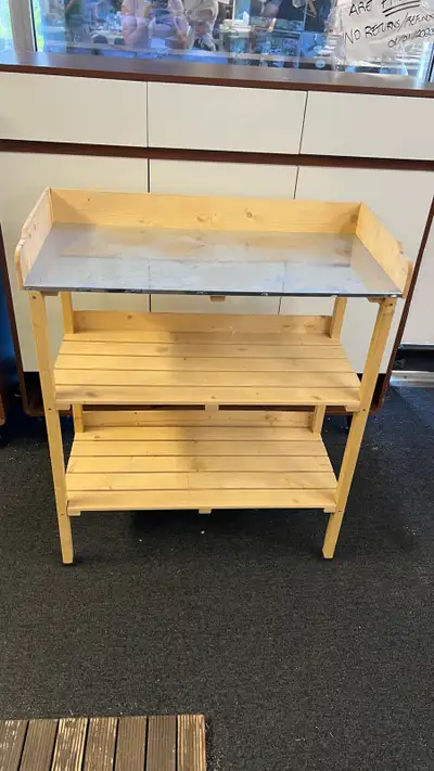 Outsunny Outdoor Garden Wooden Potting Bench Work Station Table , View more