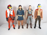 Four Star Wars 12" Action Figures - Captain Cassian Andor, Rey,