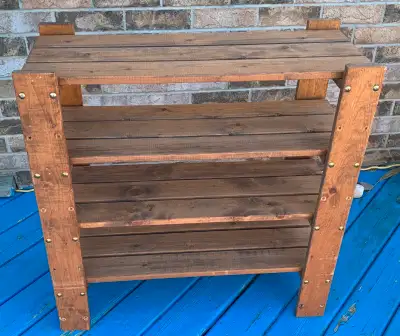 Utility W31.5"xH32"xD13.5'' with Solid Wood Shelving Unit, View more