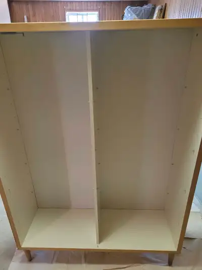 Vintage glass cabinet with 8 shelves, View more