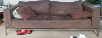brown couch/sofa