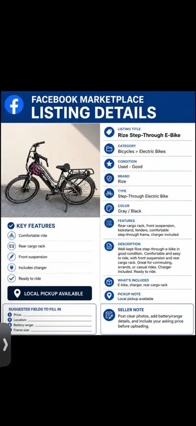 Rize Step-Through E-Bike, View more