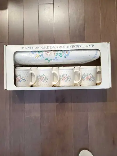 Vintage Mugs with Matching Placemats, View more