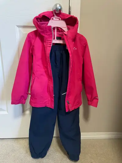 Paradox Girls 2-piece Rainsuit, Jacket and Pants, Size 6T Water Resistant Wind Resistant Jacket with...