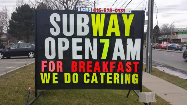 Mobile sign rentals | portable, FULL SIZE "Cheaper Guarantee" in Other Business & Industrial in City of Toronto - Image 4