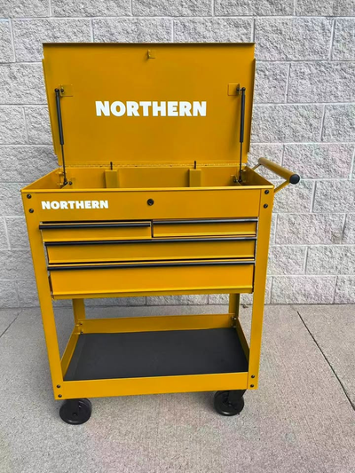 Beautiful Yellow Box 4-Drawers Tools Cart Brand New, View more