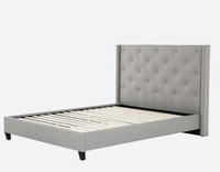 Kingsize Upolstered Platform Bed with Headboard