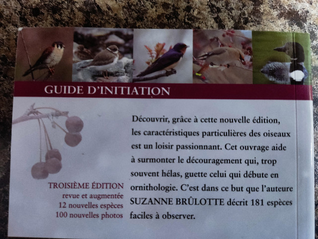 Les Oiseaux du Québec - Guide d'initiation De Suzanne Brulotte dans Manuels  à Lanaudière - Image 2