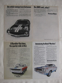 AMC (American Motors) Muscle Car Magazine Ads '67-'71